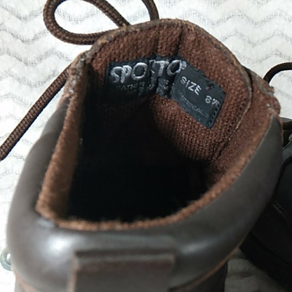 EUC Sporto Leather Lace-Up  Ankle Brown Boots - 8W - Picture 4 of 7